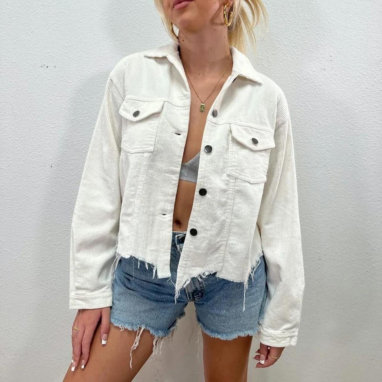 Corduroy jacket from Isabelle’s Cabinet🤍 Adley white... - Depop