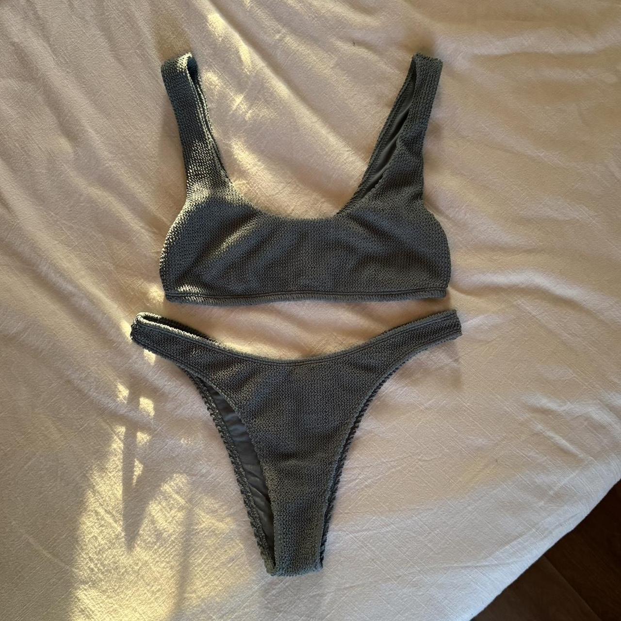 Teal blue Hollister bikini set! Sizes: TOP-S... - Depop