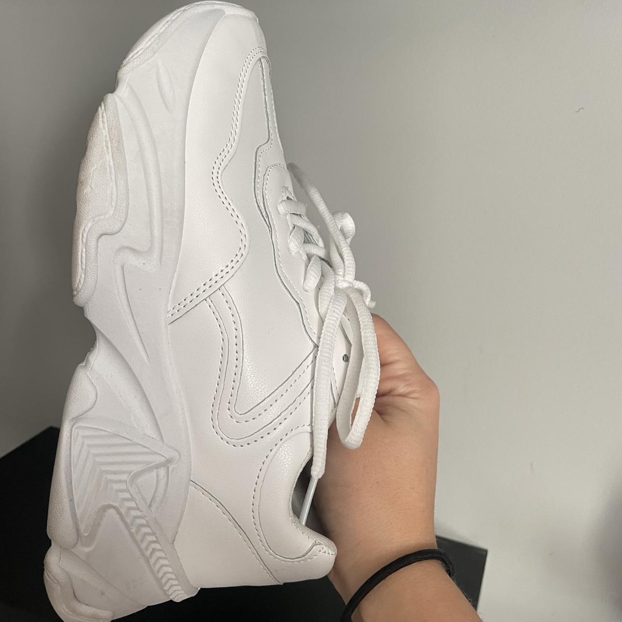 Plain white trainers from ASOS Size 5.5 Open to... - Depop