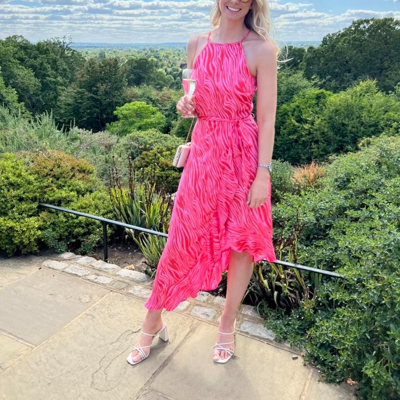 Pink red animal print Asymmetric