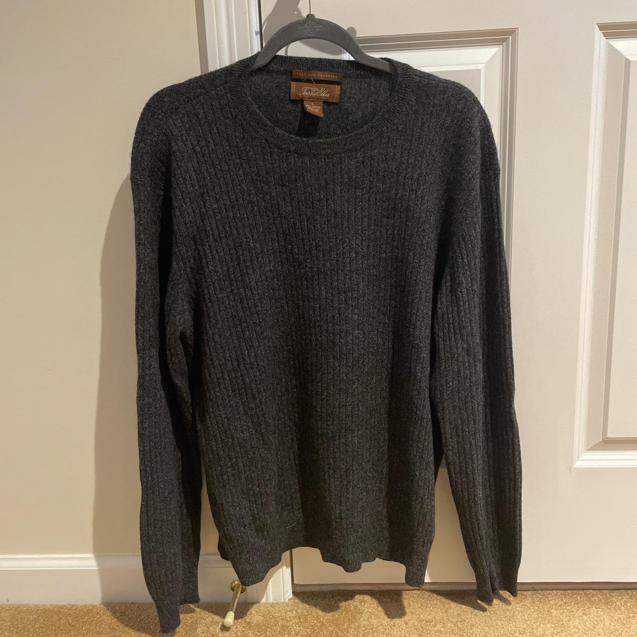 Tasso Elba dark gray cashmere sweater men’s size... - Depop