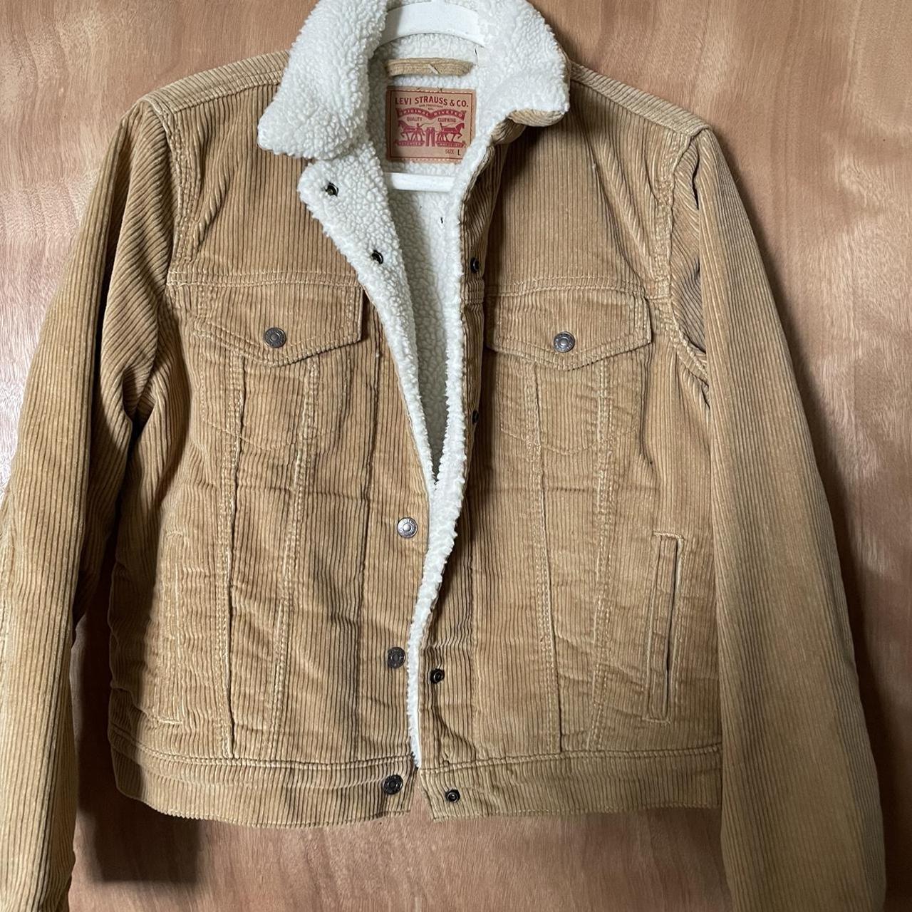 levi’s corduroy sherpa lined jacket like new... - Depop