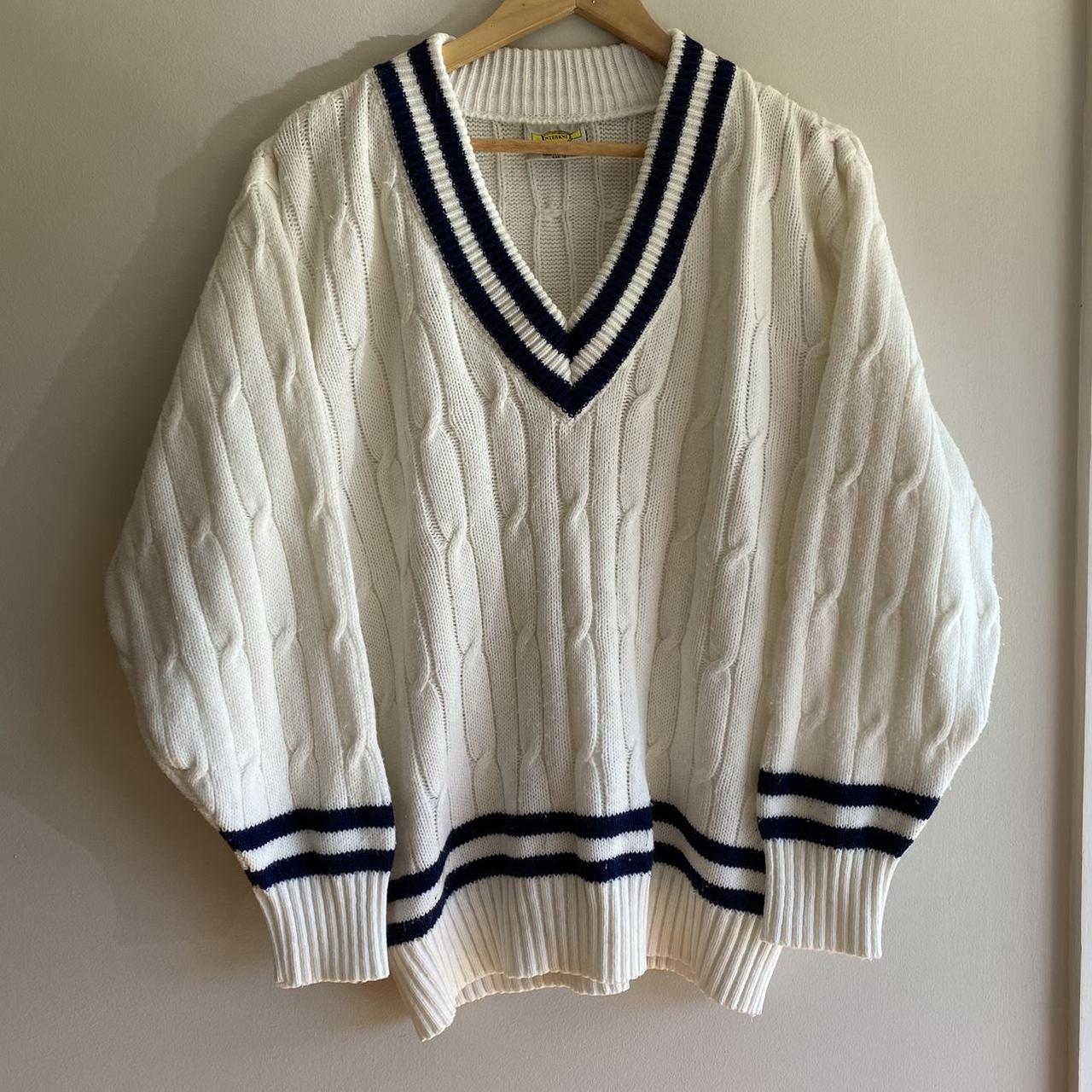 Vintage Interknit cricket jumper Size 18, perfectly... - Depop