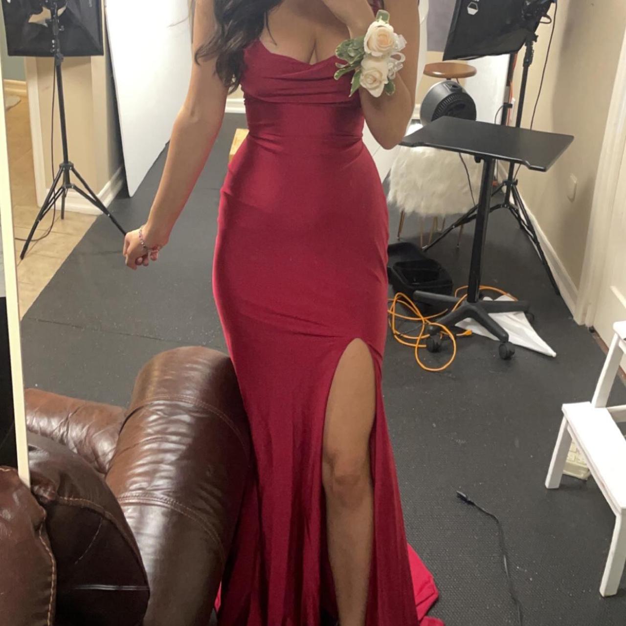 Femme Luxe Women's Burgundy Dress