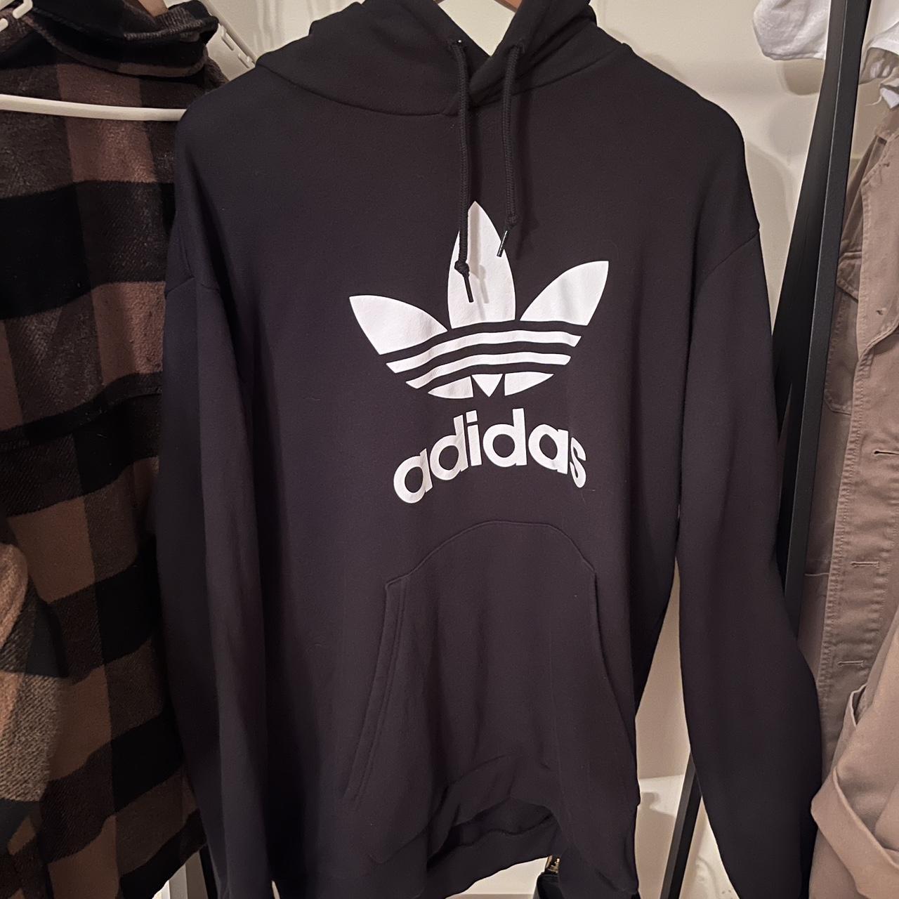 Adidas Original Black Hoodie Worn once and... - Depop