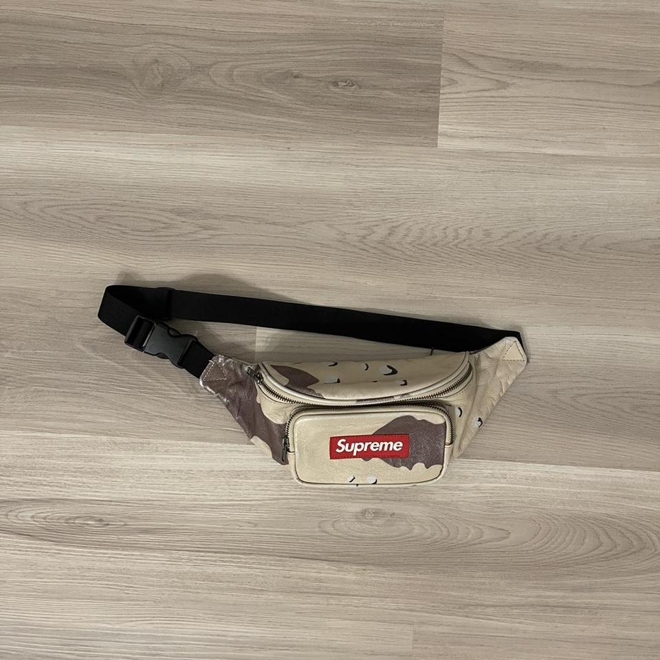 Supreme Leather Waistbag Fanny Pack Desert Camo SS17... - Depop