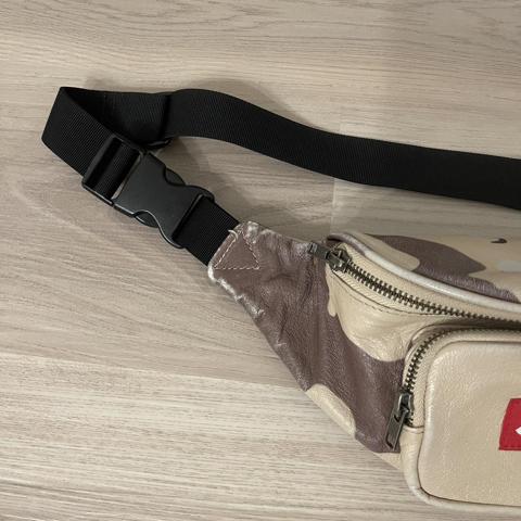 Supreme leather waist bag hotsell desert camo