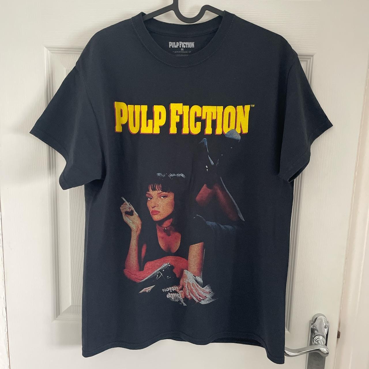 Black Pulp Fiction Urban Outfitters T-shirt Size XS... - Depop