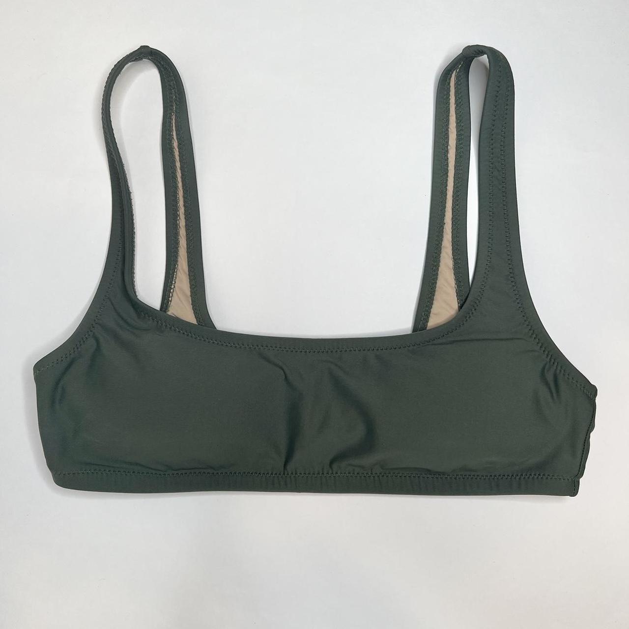 J. CREW SMALL GREEN PADDED BIKINI TOP Brand: J.... - Depop