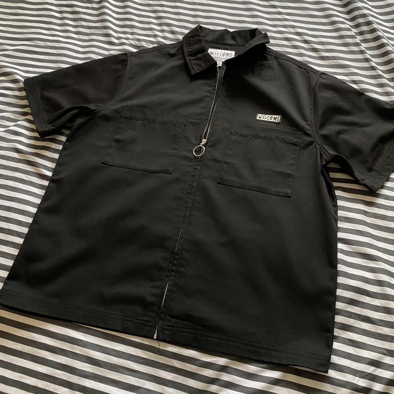 Welcome Bapholit Black Short Sleeve Work Shirt - Size S - Black - Button Ups - Men's Clothing at Zumiez