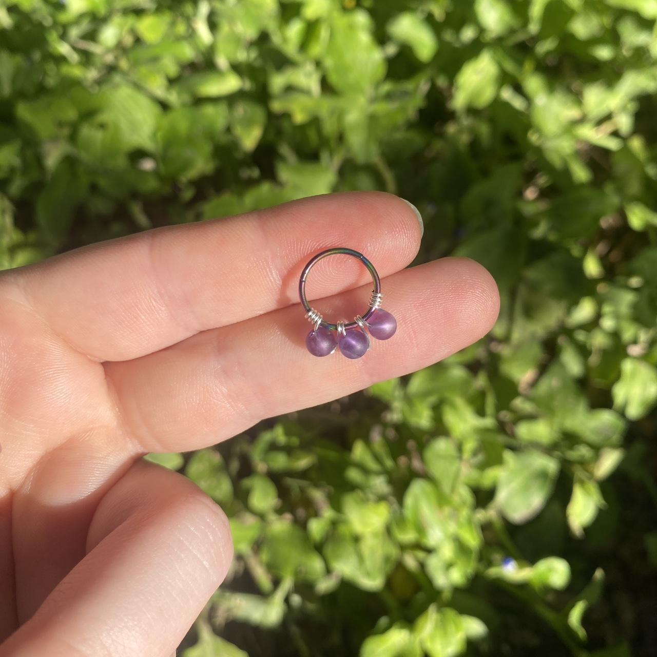 Amethyst septum sale ring