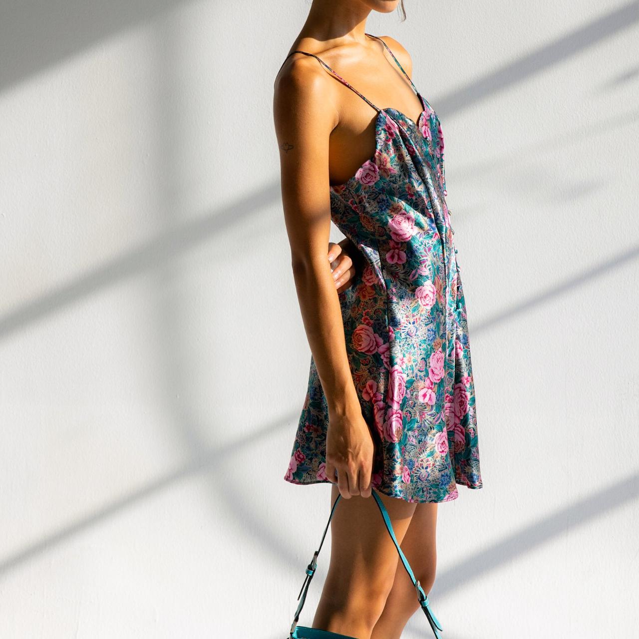 90s floral outlet slip dress