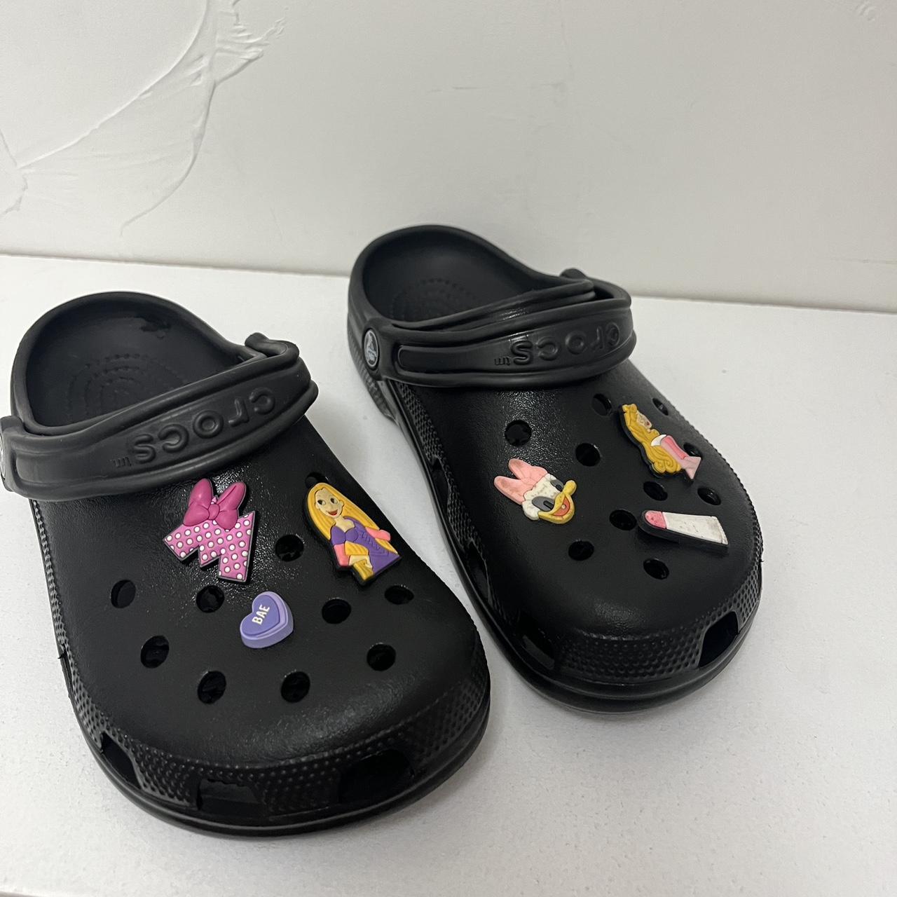 Black crocs used little times, jibitz will be sent... Depop