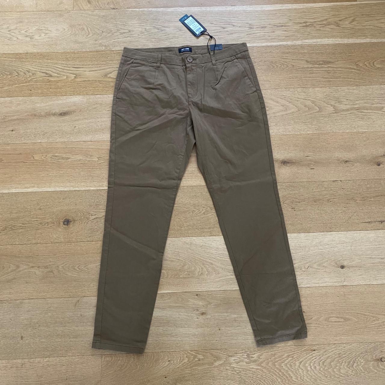 Only & Sons Classic Chinos in Khaki KL1128 Size :... - Depop