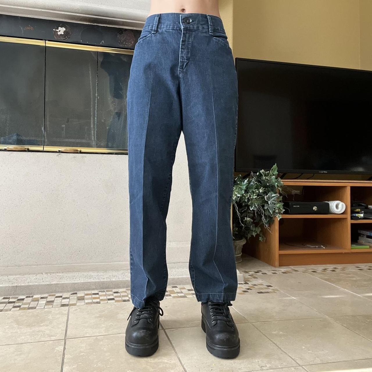 Lee Jean trousers dark blue Size 10 petite Good - Depop