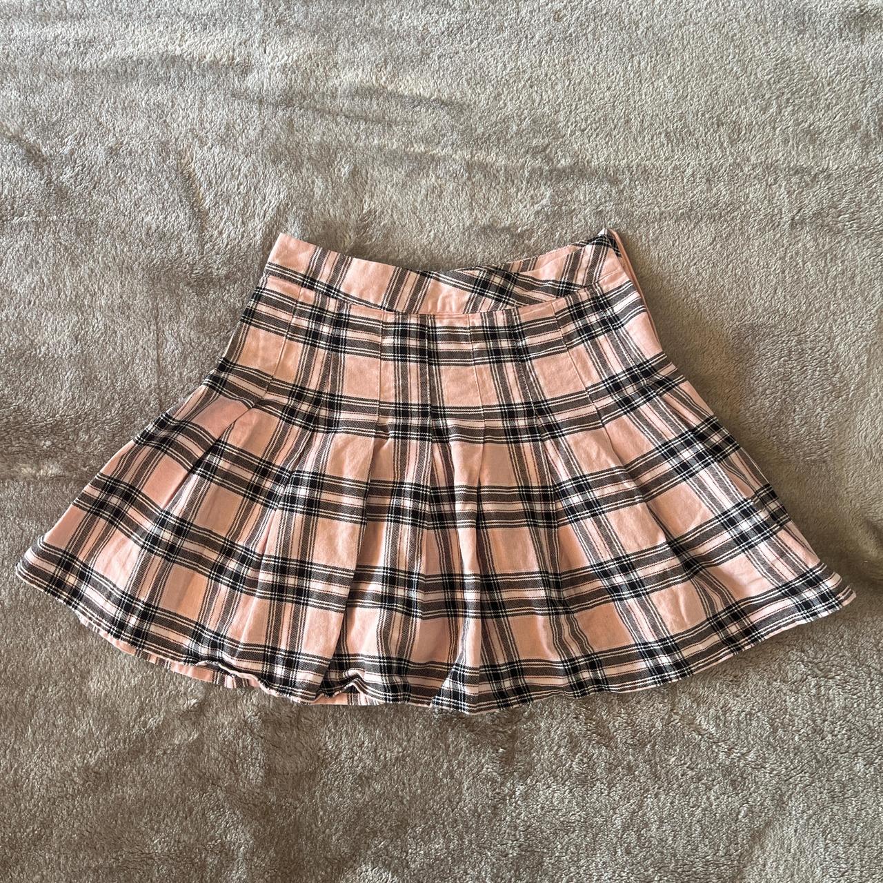 Depop Tartan Skirt Factorie Tartan Skirt With Pockets Pink Plaid