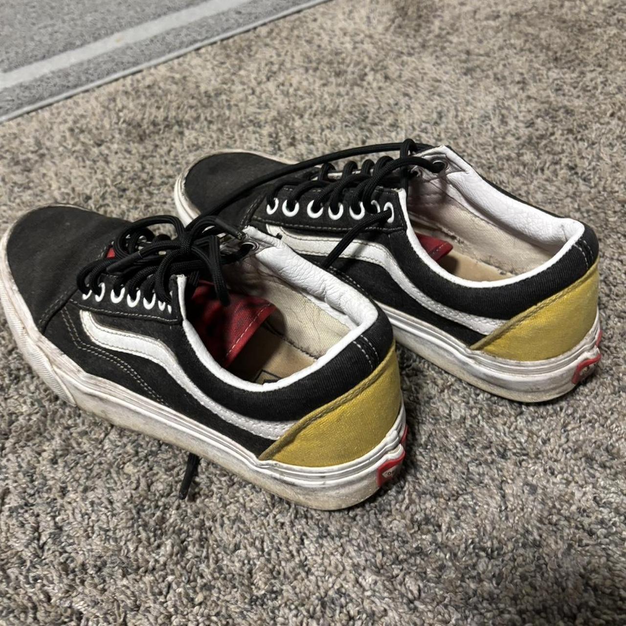 Well loved Multi color Vans Grey red and yellow