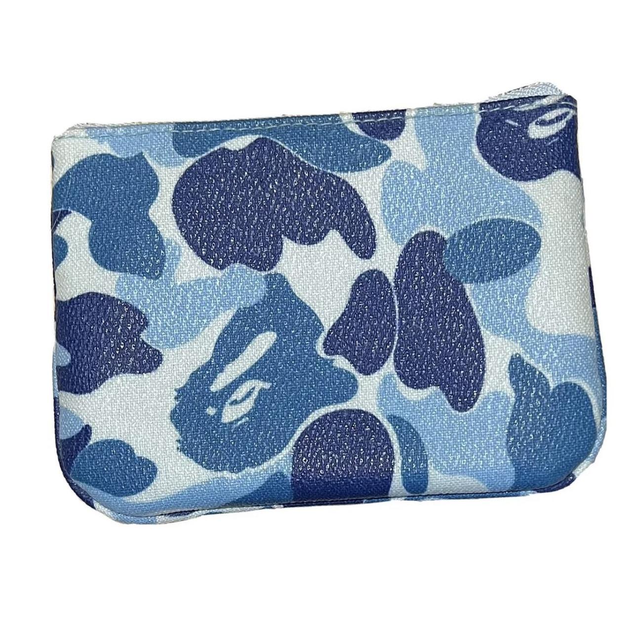 A Bathing Ape BAPE ABC Camo Blue Coin Pouch - Depop