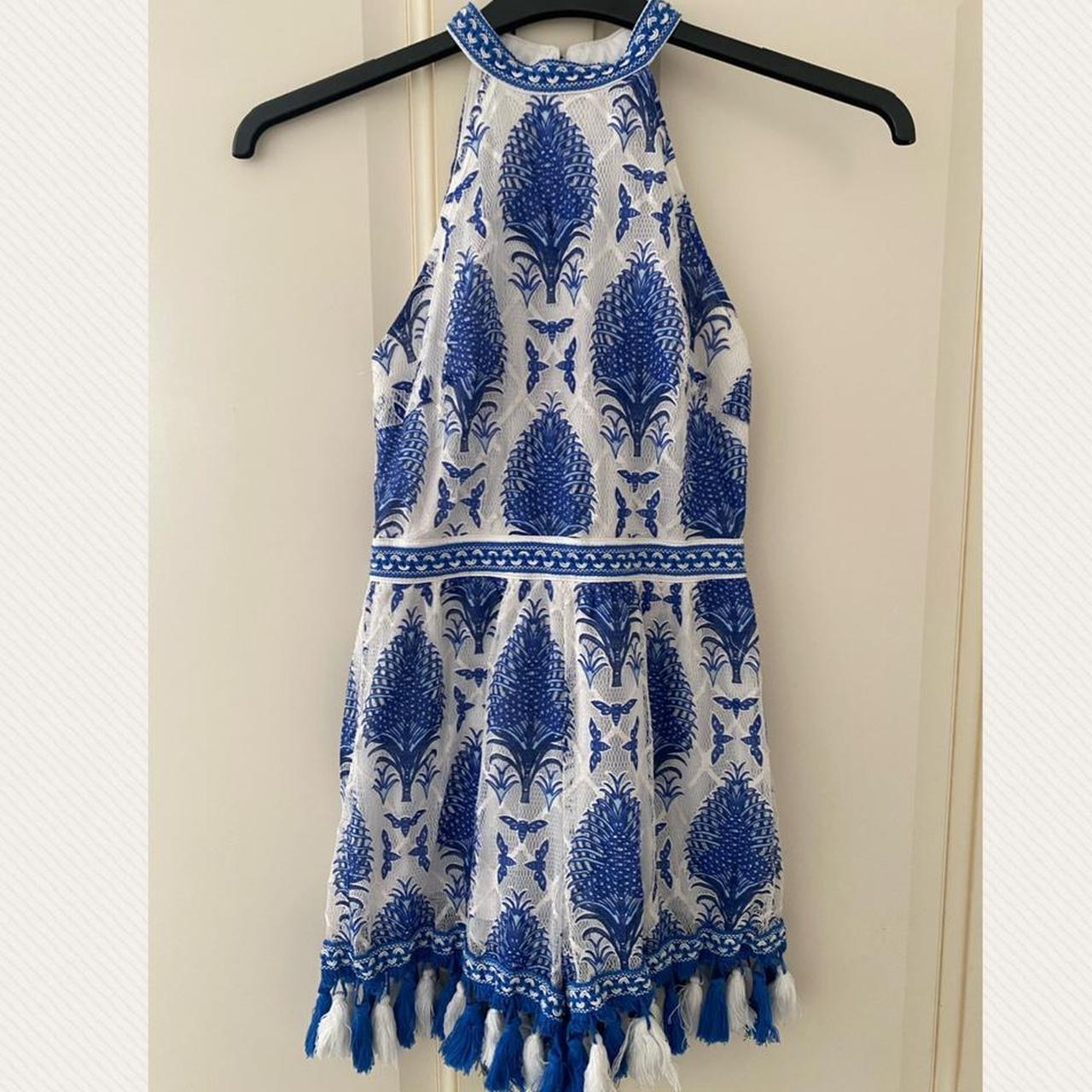 Cameo Rose halter neck, tassle bottom