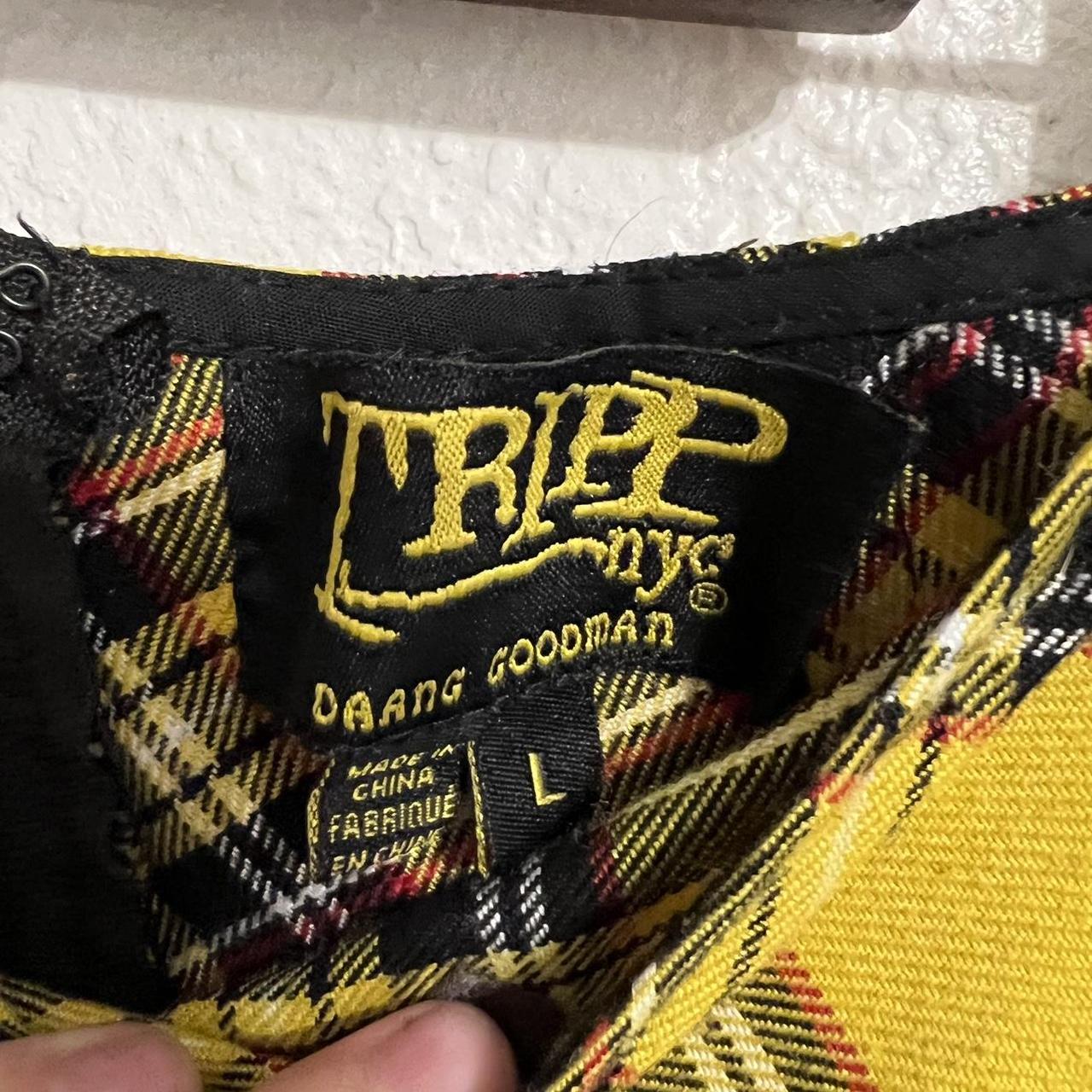 Tripp nyc plaid yellow skirt Size large Waist... - Depop