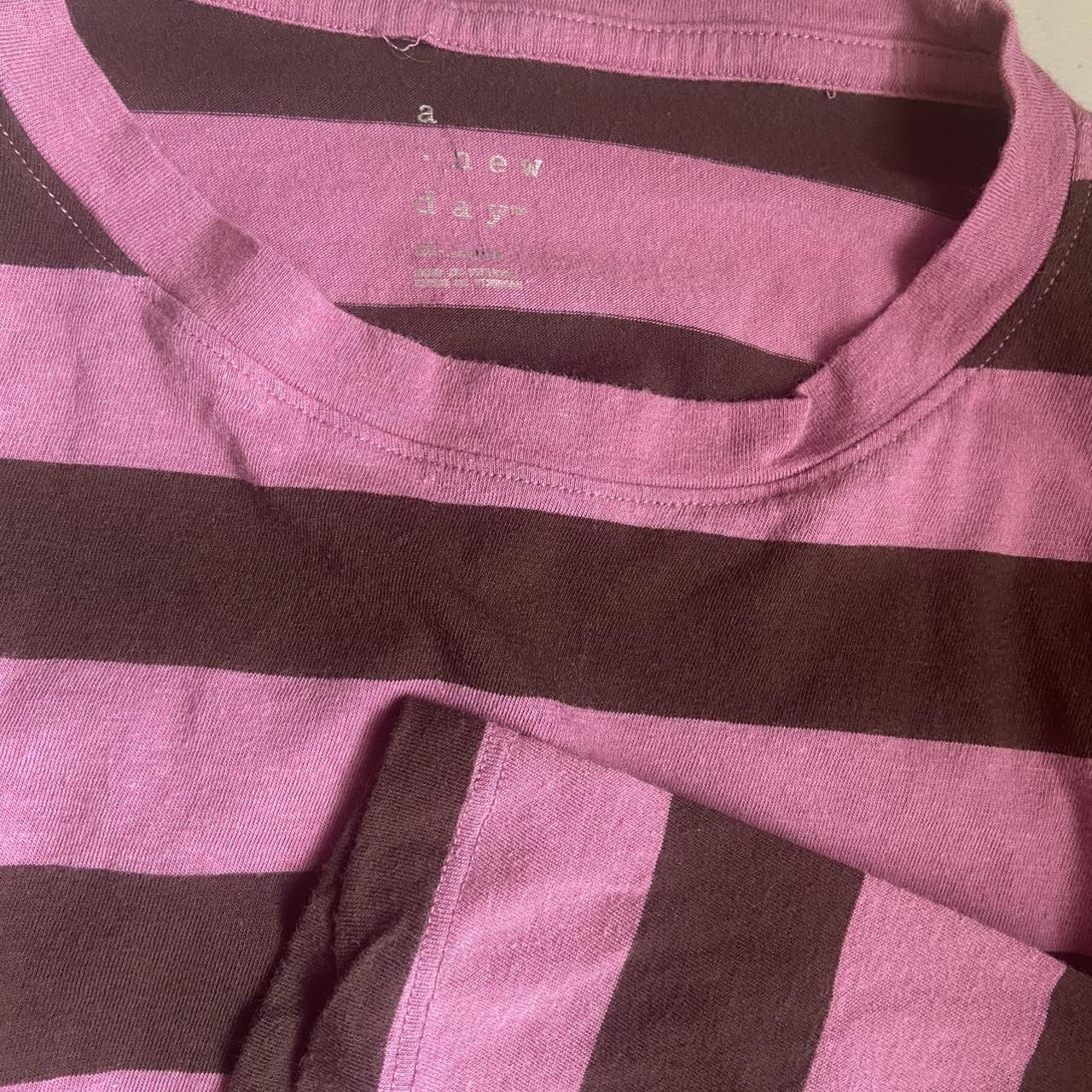 A New Day Women's Brown and Pink Shirt | Depop