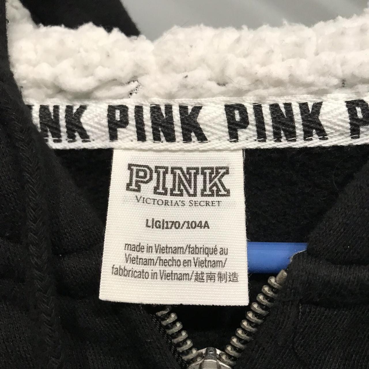 Black and white Victorias Secret PINK hoodie... - Depop