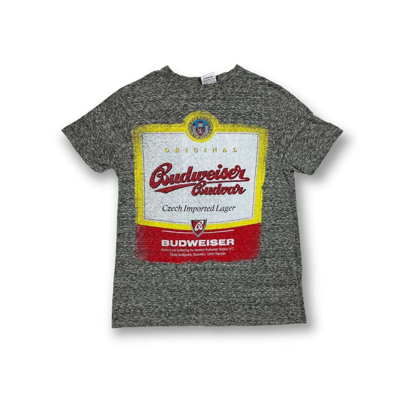 Budweiser Men's Grey T-shirt | Depop