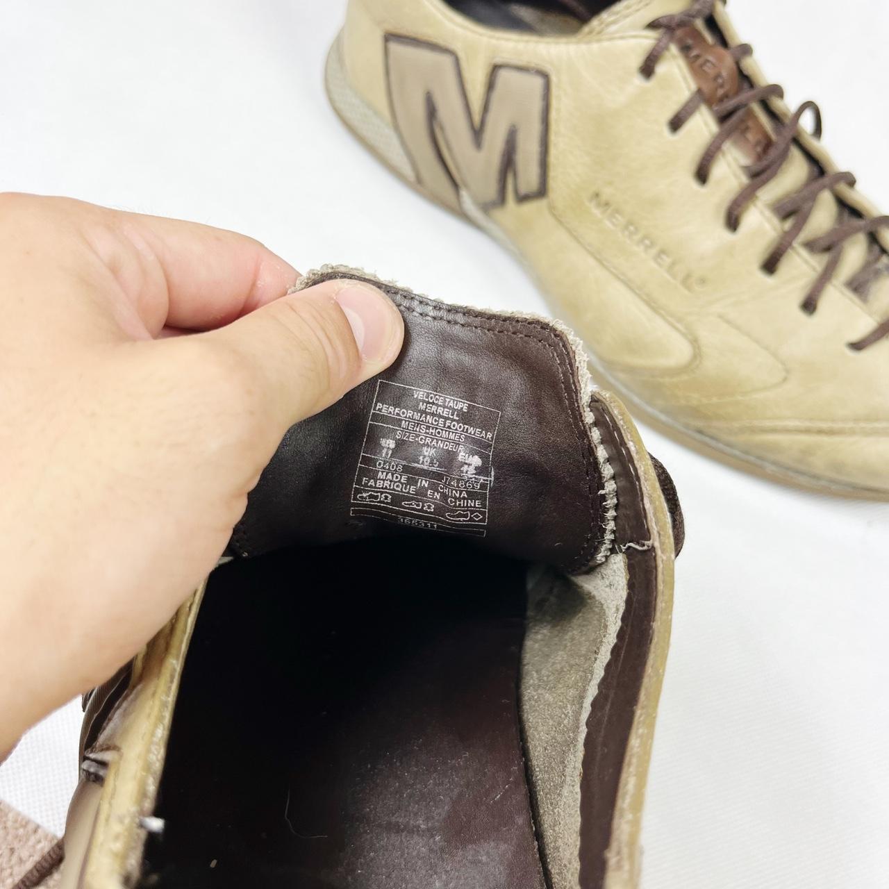 Y2K Merrell Veloce Taupe Leather Walking Trainers... - Depop