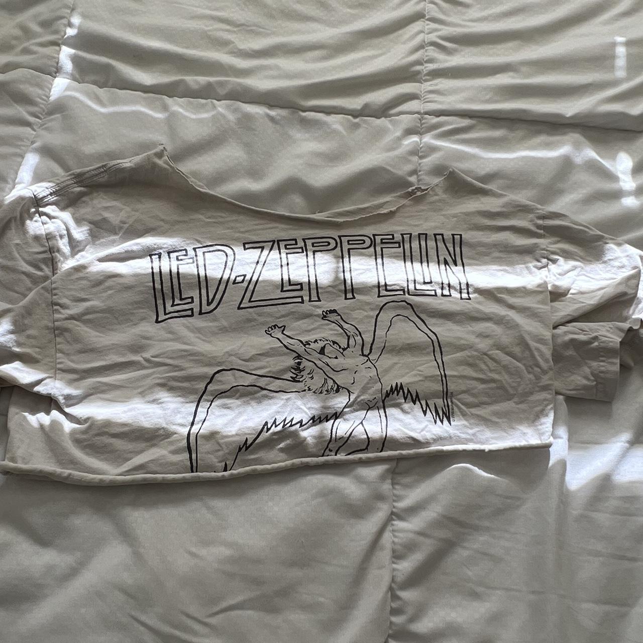 brandy melville croped led zeppelin shirt Depop
