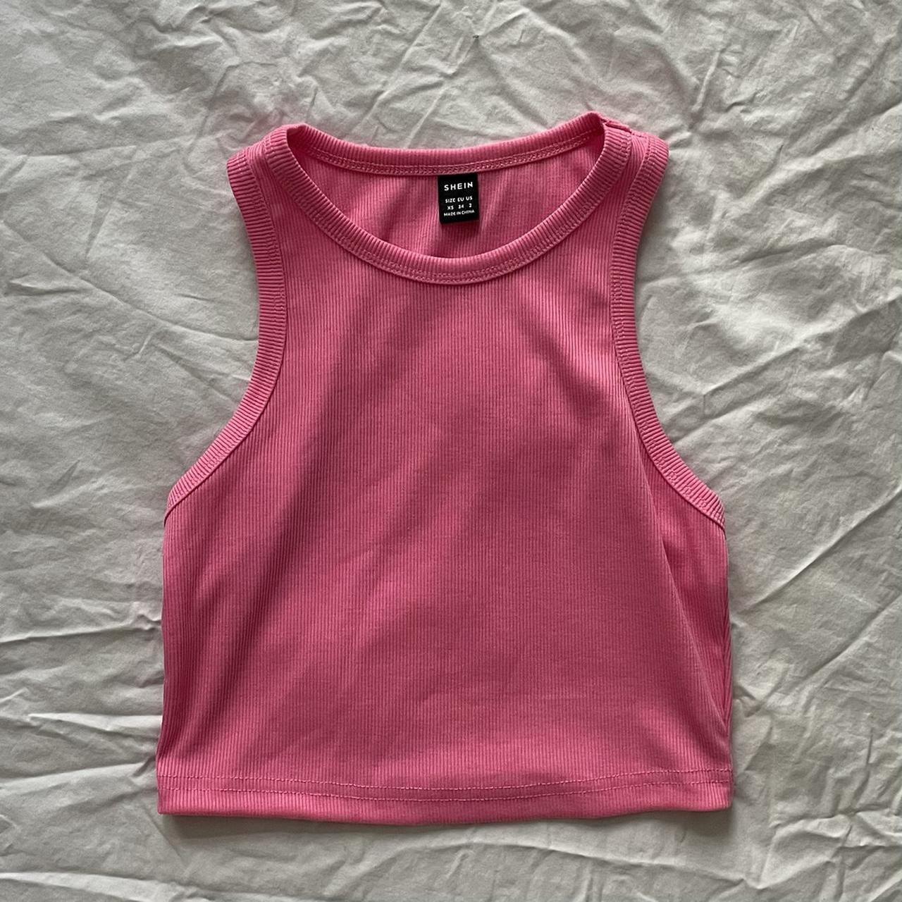 Bright pink tank top Barbie pink Never worn - Depop