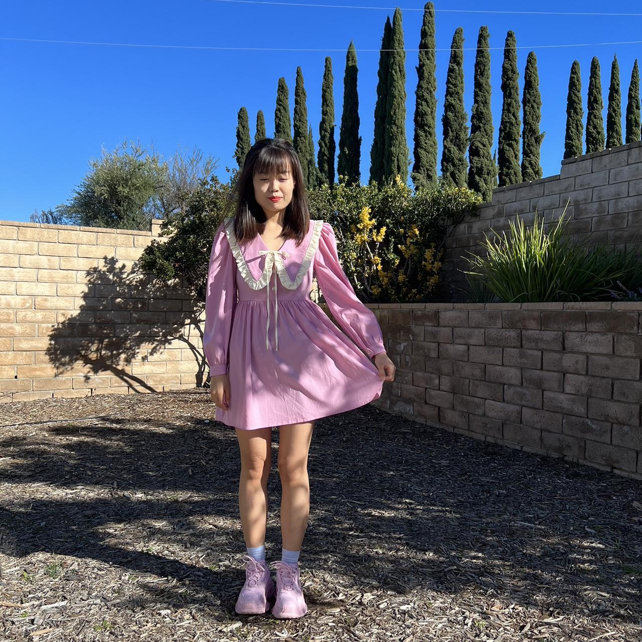 Dream Sister Jane Women's Pink and White Dress (2)