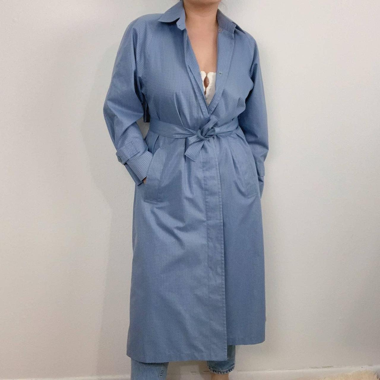 London fog blue trench coat sale