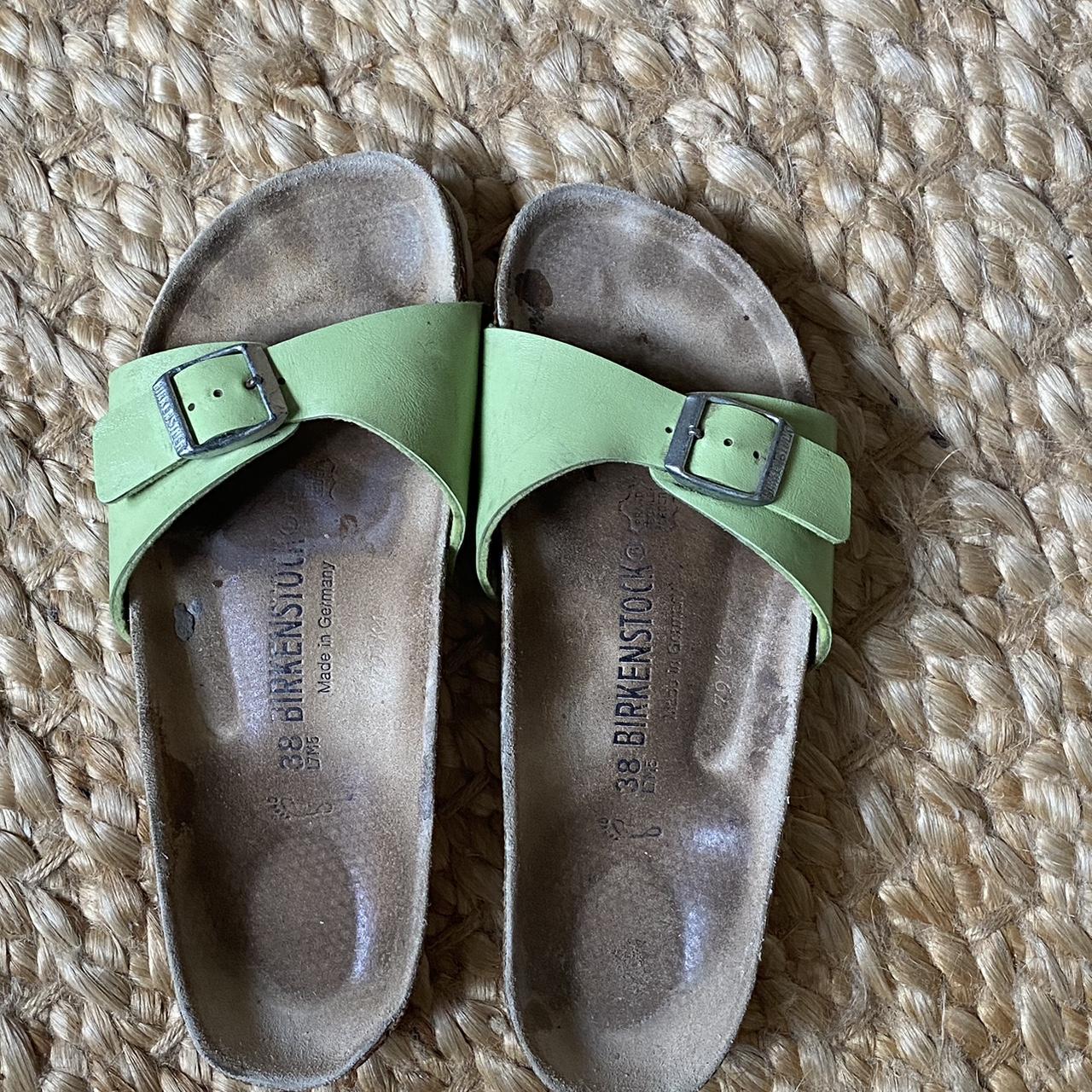 white birkenstocks one strap