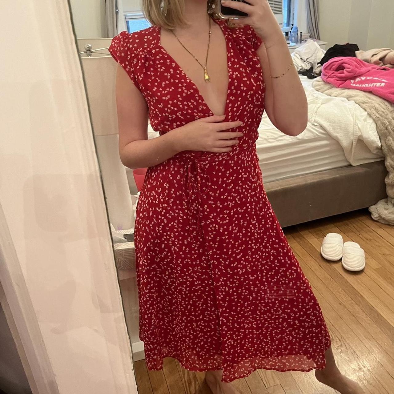 Urban outfitters 2024 red wrap dress