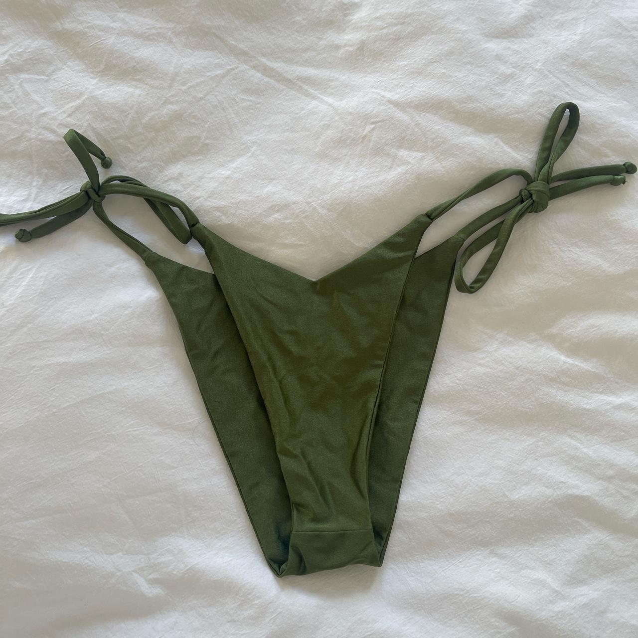 Women's Green and Khaki Bikinis-and-tankini-sets | Depop