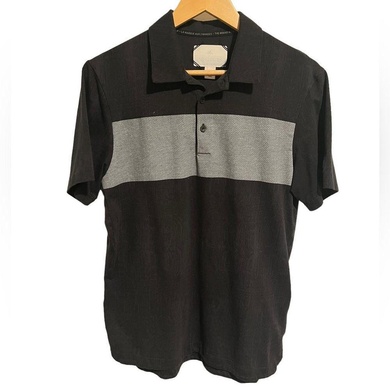 Adidas Men's Black and Grey Poloshirts Depop