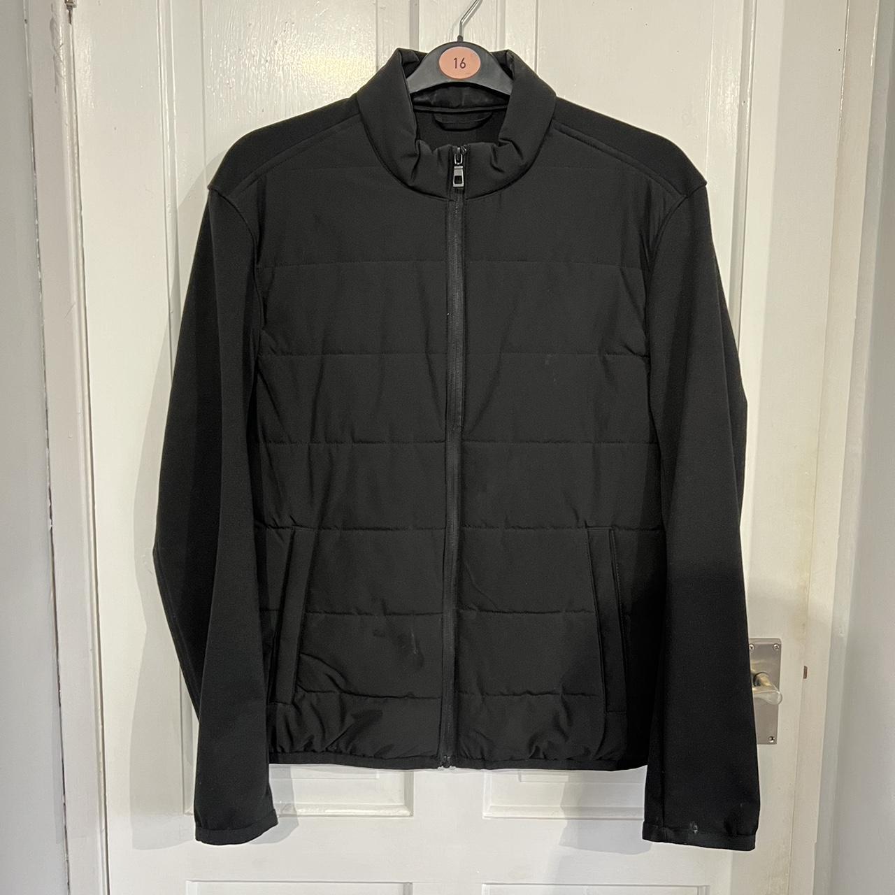 Zara black smart zip up jacket, size medium. Worn a... - Depop