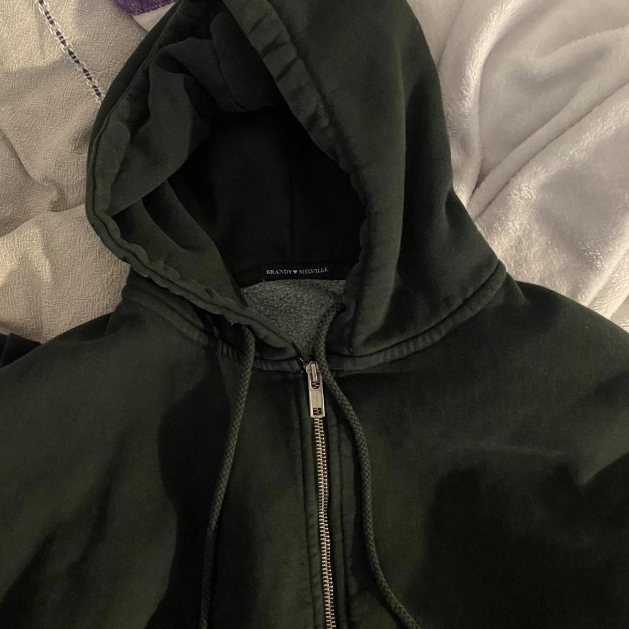 Dark green brandy Melville hoodie. Oversized fit, - Depop