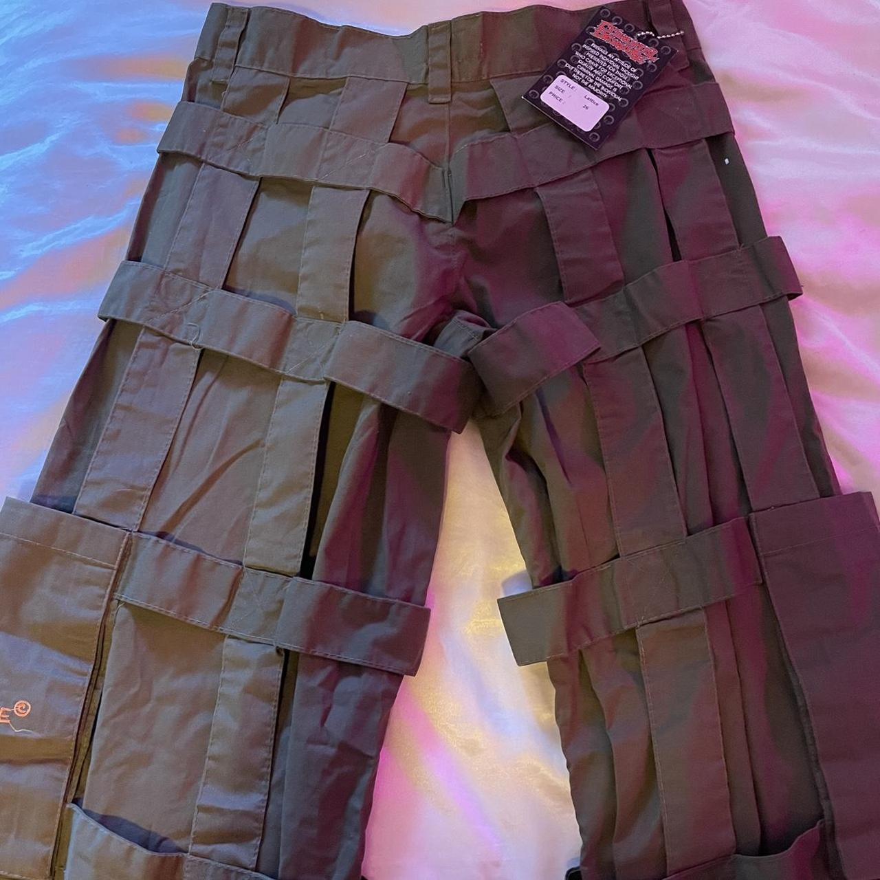 Criminal Damage Women's Khaki and Green Trousers (3)