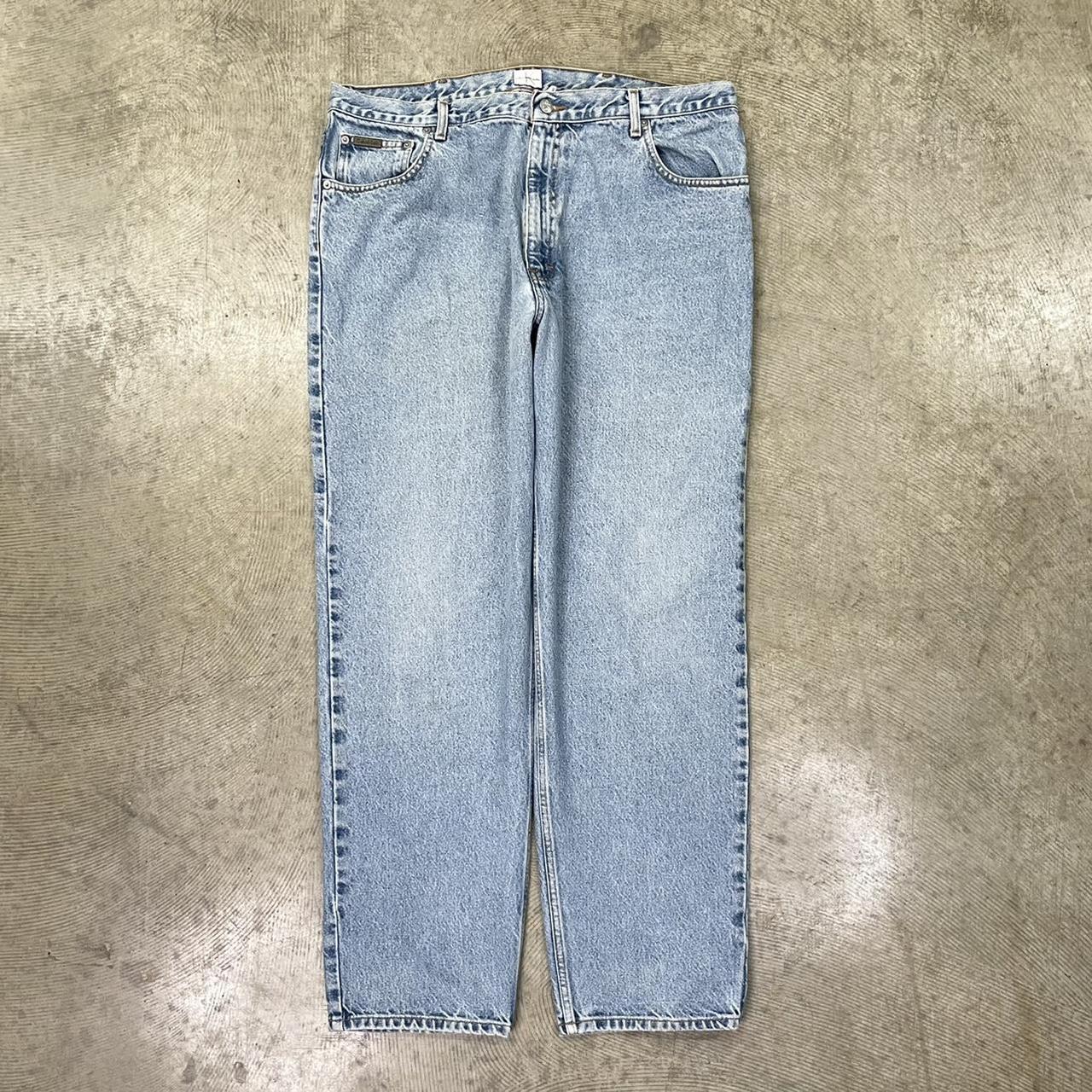 Calvin Klein Men's Blue and Navy Jeans | Depop