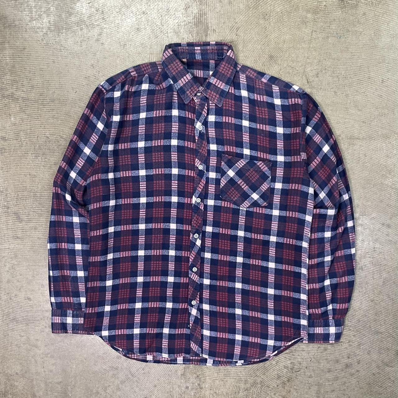 Unbranded Men's Blue and White Shirt | Depop