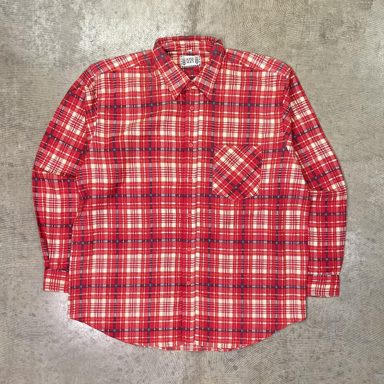 Unbranded Men's Red and Blue Shirt | Depop