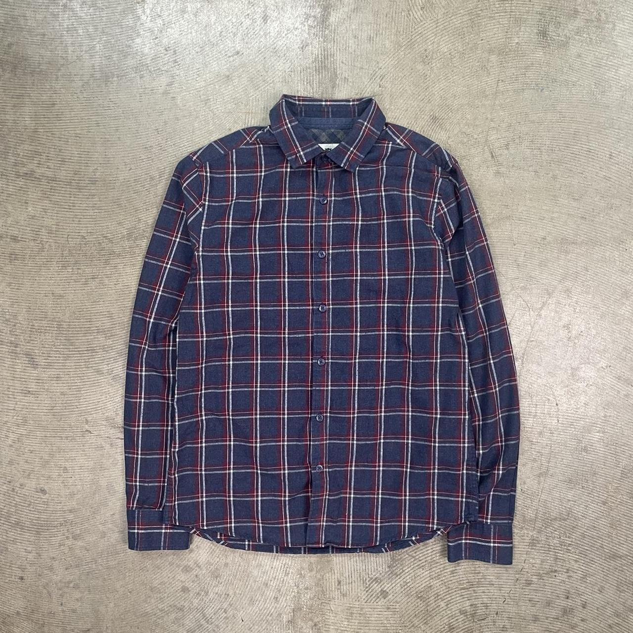 Men's Blue and Red Shirt | Depop