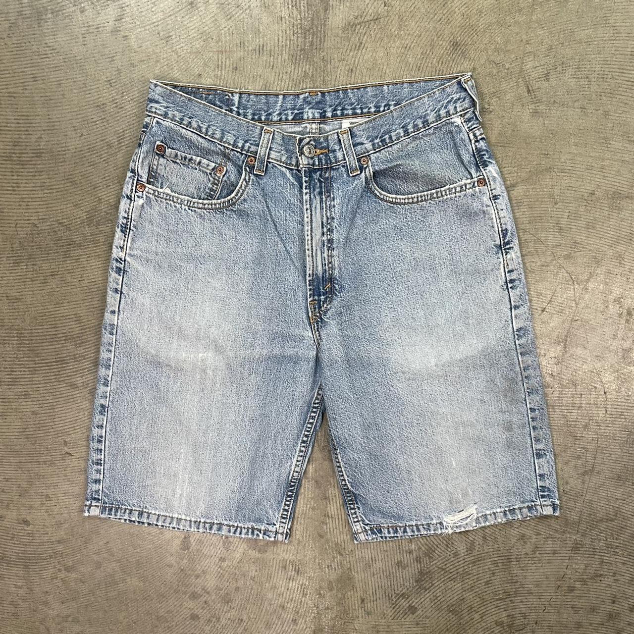 Levi's Men's Blue and Navy Shorts | Depop