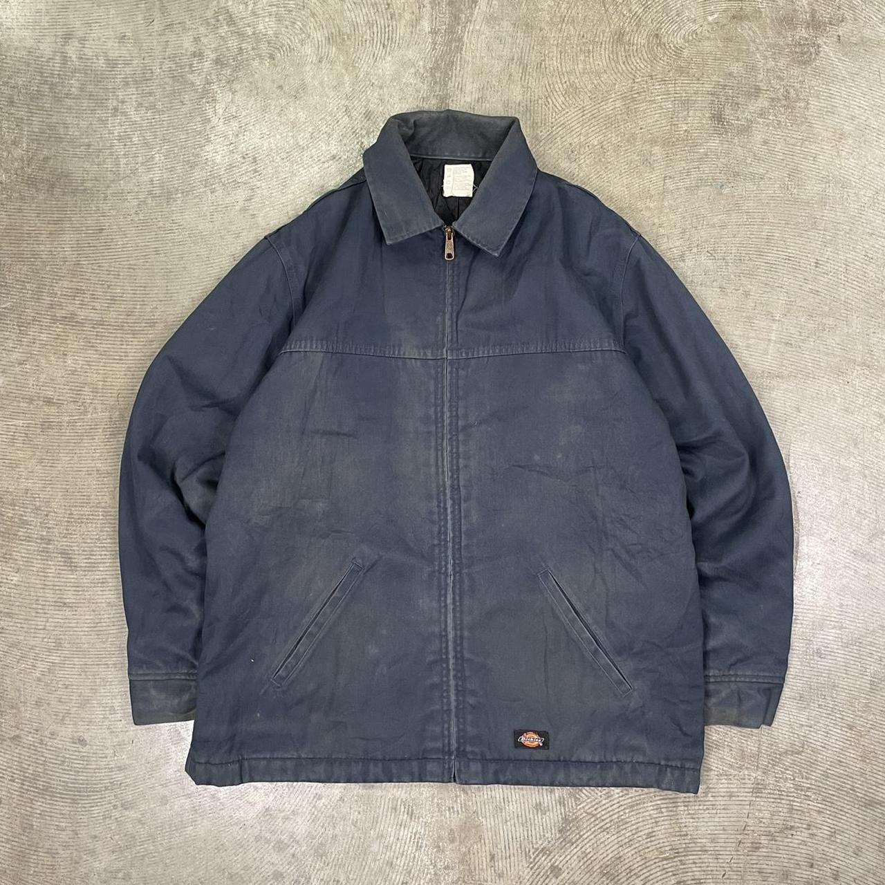 Dickies Men's Blue and Navy Jacket | Depop