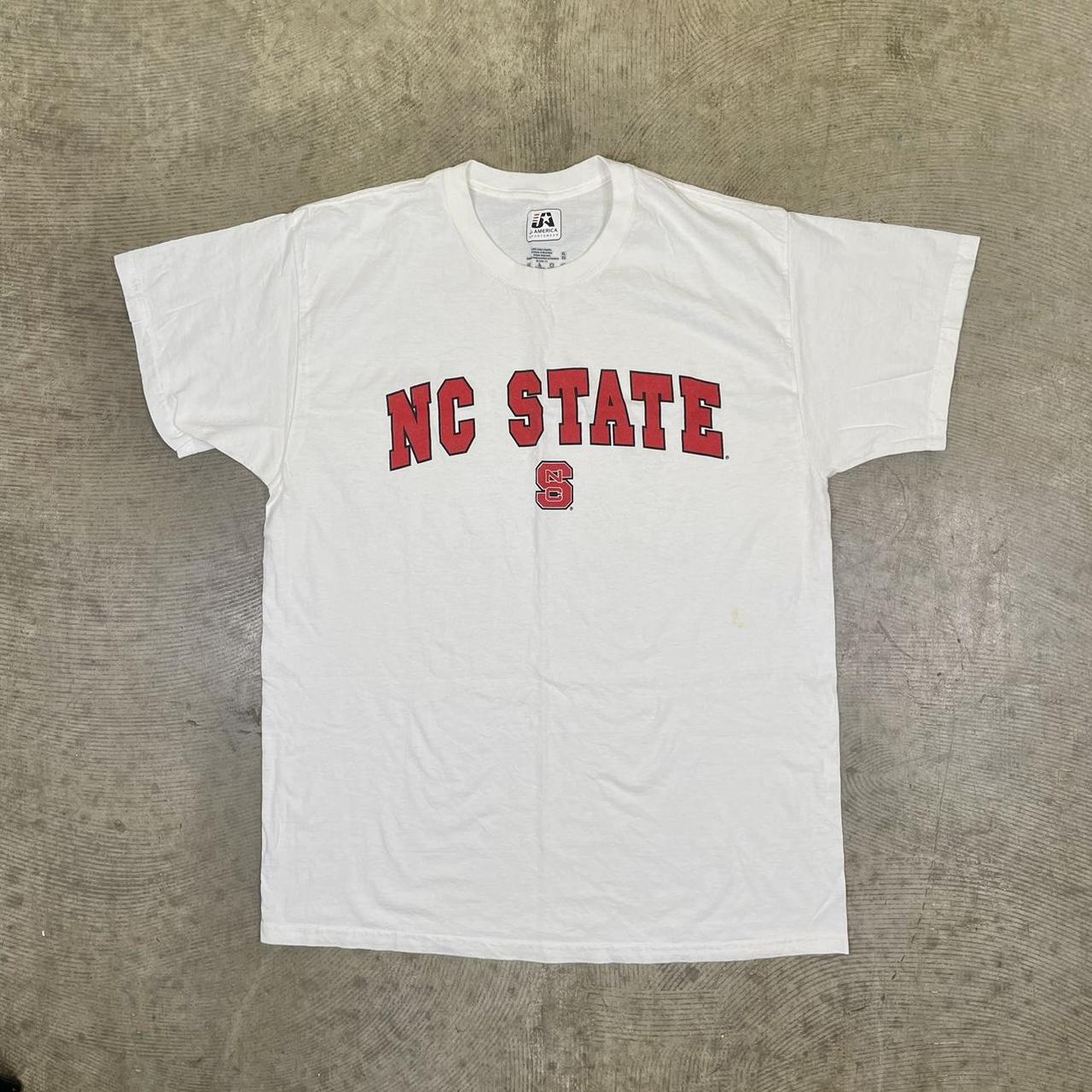 American Vintage Men's White and Black Tshirt Depop