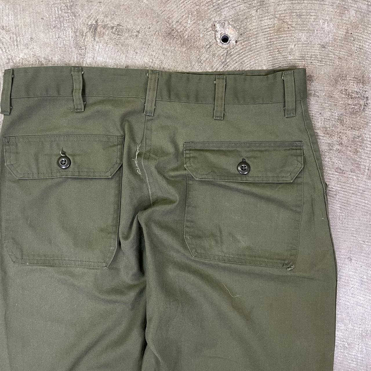 Vintage military cargo pants 1970s US army fatigue... - Depop