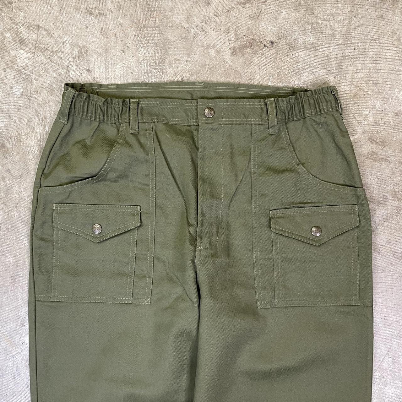 Vintage military baggy cargos 80s Boy Scouts of... - Depop