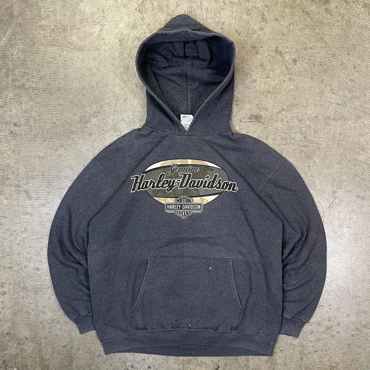 Vintage Harley Davidson hoodie Harley Davidson full... - Depop