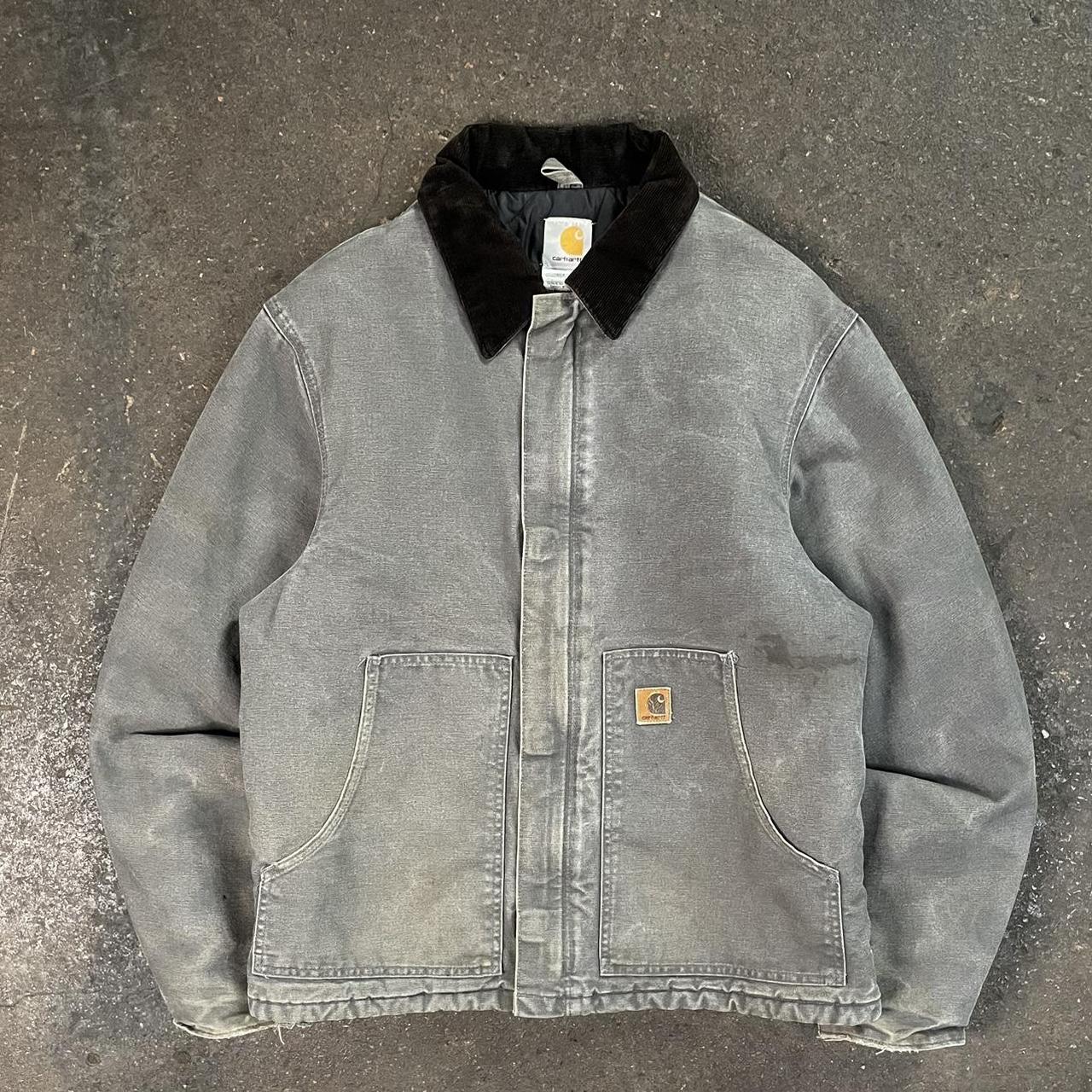 Carhartt Detroit jacket grey Vintage Carhartt... - Depop